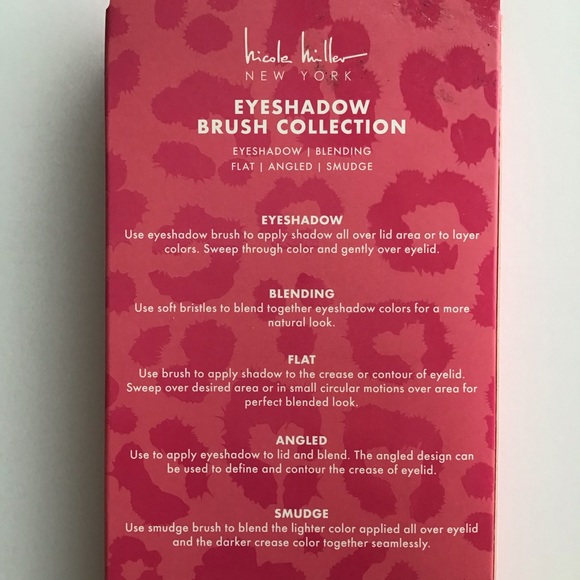 LAST 1! NEW Nicole Miller NY Eyeshadow 5-Brush SET Blend Glam Silver Tone Travel - Picture 2 of 10